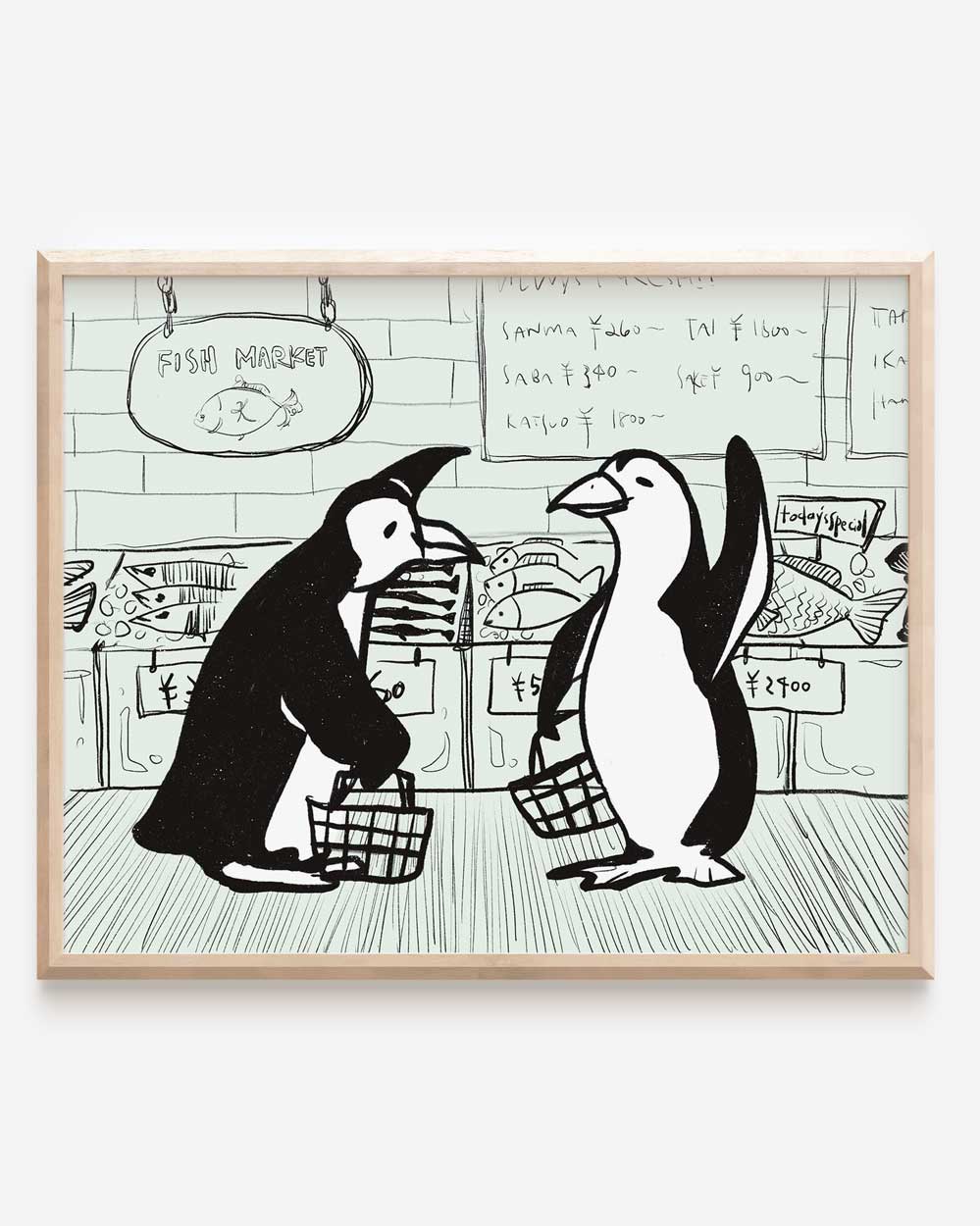 Penguins at "Fish.K" Osaka
